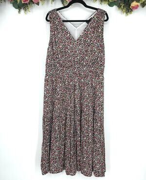 Lane Bryant Sleeveless Floral Print Midi Dress Size 18